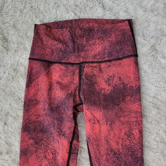 Lululemon Wunder Under High Rise Lab Leggings Pixel Red Rare Size 6 - Picture 2 of 5